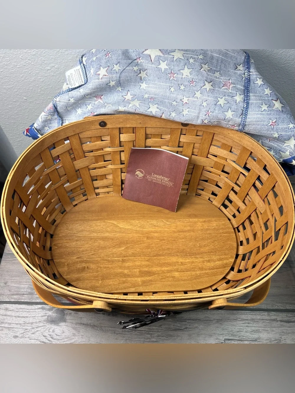 Longaberger Retired 2008 American Celebrations Oval Market Basket‎ Combo